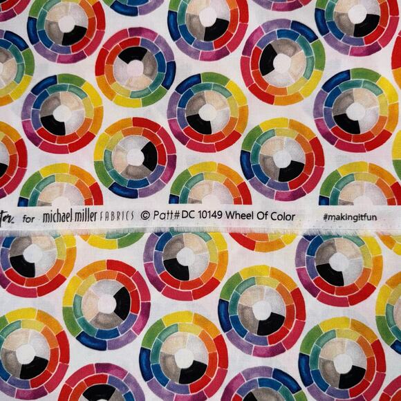 Wheel of Color - Mess Maker by The Paper Curator - Michael Miller Fabrics - 1 YD - Picture 4 of 9
